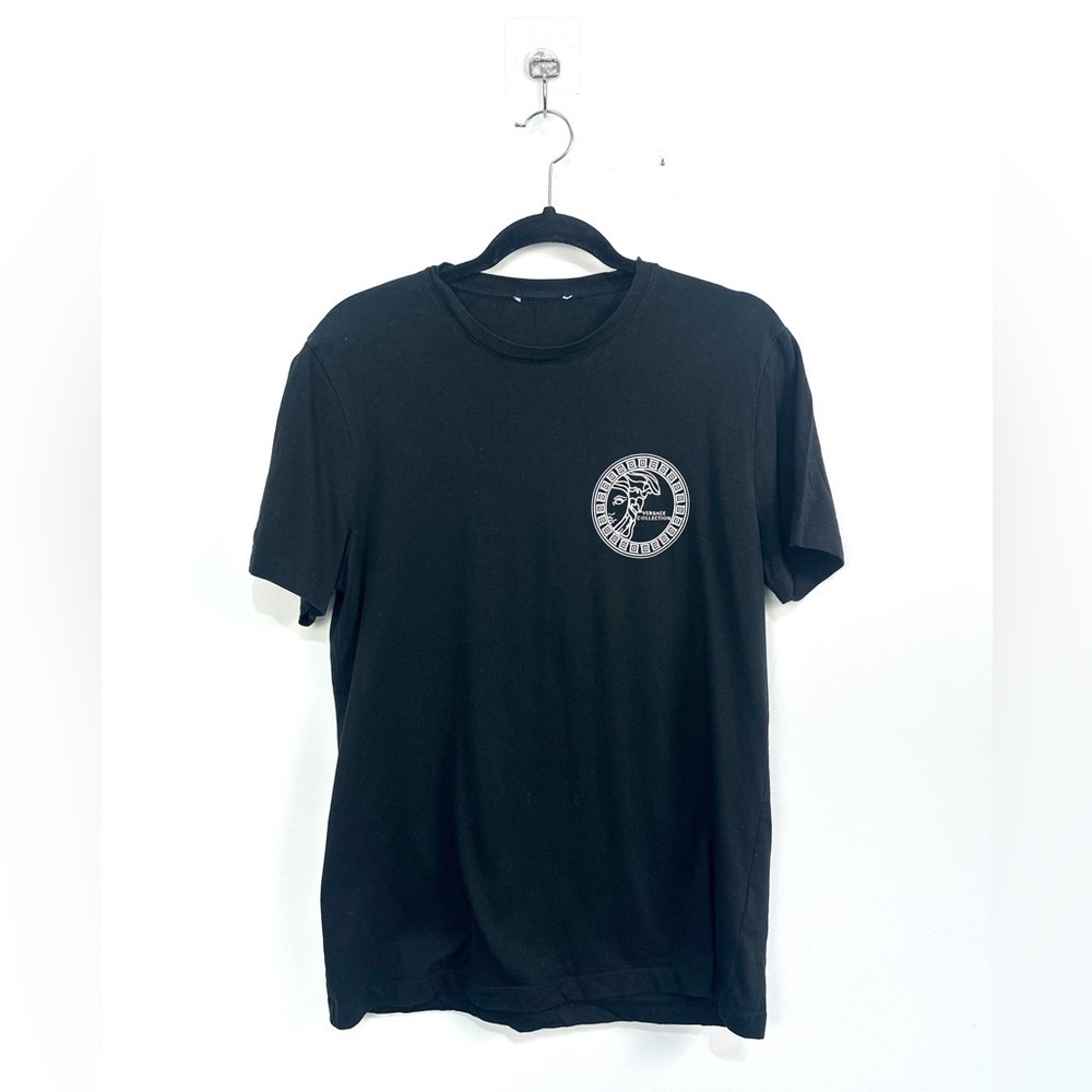 Versace Collection Black Medusa Print T-Shirt Sz Medium